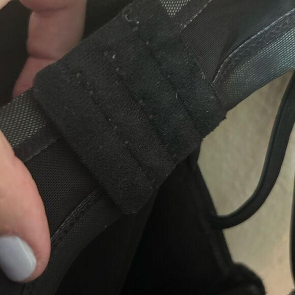 EUC Torrid Black Caged Top Ruched Swimsuit - Size 3F - Picture 4 of 5